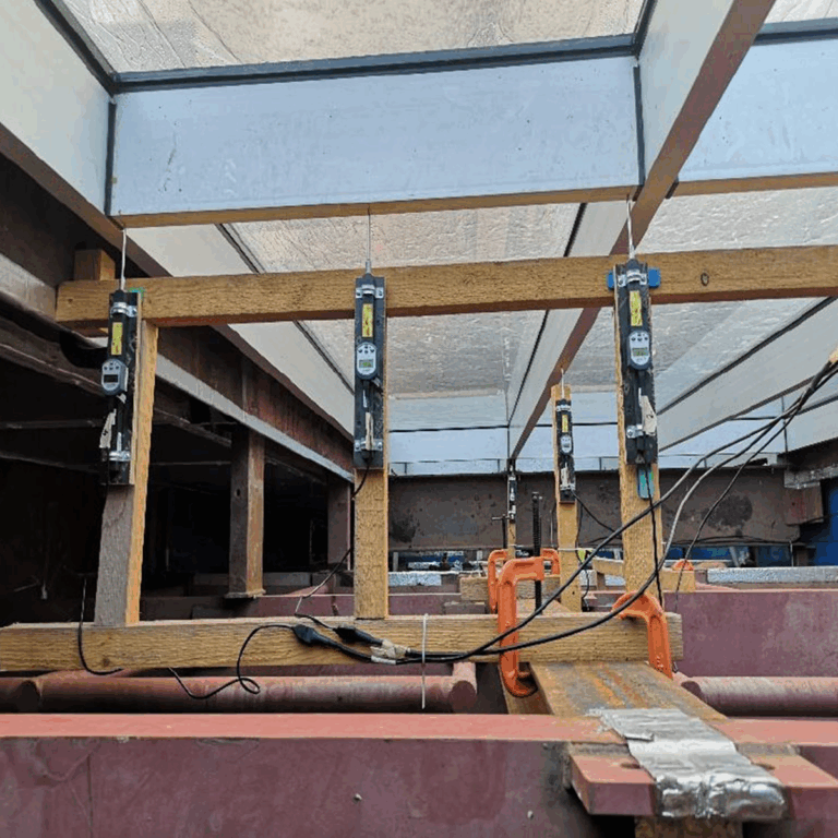 PileSense™ BlueDials in action as part of glazed curtain walling system testing