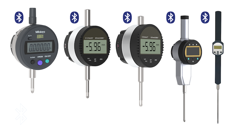 Bluetooth digital dial indicators compatible with PileSense wireless pile load test kit