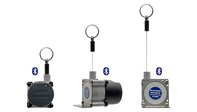 Bluetooth string pots for measuring pile displacement in PileSense wireless load test kit