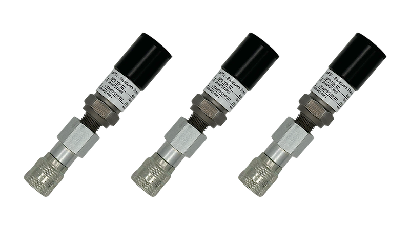 BluePSI wireless pressure sensors core kit with female adapters for hands-free wireless pressure measurement by Motionics