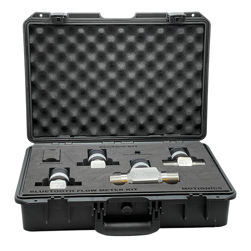 Sandvik SHOT Flow Kit by Motionics with wireless Bluetooth flow meters for accurate real-time flow rate monitoring