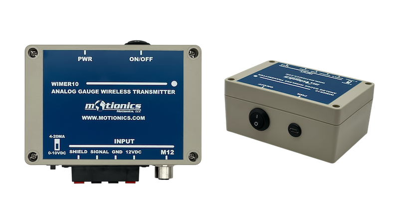 Motionics WiMER10 wireless analog transmitter for gauge sensor data transmission