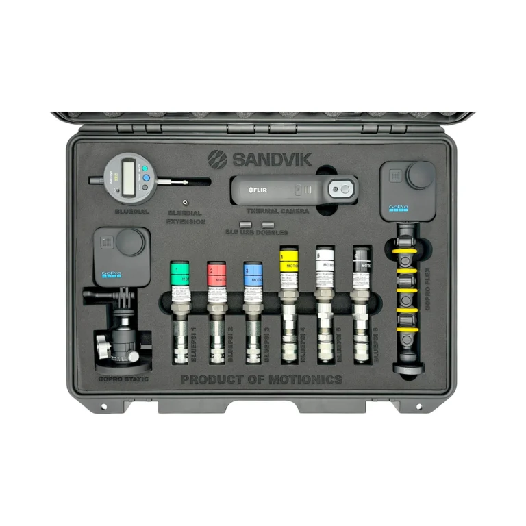 Sandvik Hands Off Testing (SHOT) Kits are fully wireless test and measurement solutions developed by Motionics for Sandvik. #SHOTkit #WirelessMeasurement #CustomApplicationKit [Ref: 1103251229]