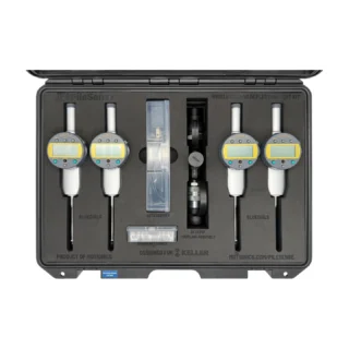 REF: 0428261204 | This PileSense wireless load deflection test kit (1/2) was designed for Keller and includes 4x BlueDial Bluetooth digital dial indicators, 1x BluePSI Bluetooth pressure sensor and 1x T-Adapter with 38 Coupling in a protective carrying case with custom laser-cut foam.
#PileSense #WirelessMeasurement #CustomApplicationKit