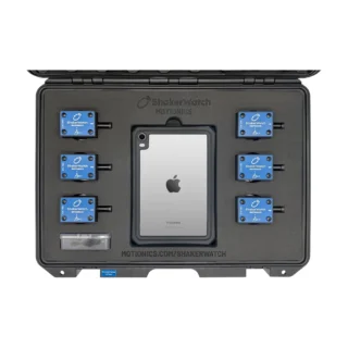 REF: 0702260408 | This ShakerWatch kit comes with 6x ShakerWatch wireless vibration analyzers and an iPad mini in a protective carrying case with custom laser-cut foam. #ShakerWatch #VibrationAnalysis #CustomApplicationKit