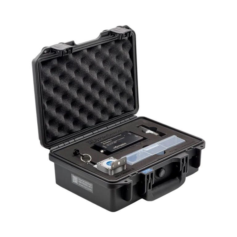 REF: 0415261142 | This custom PileSense wireless load deflection test kit includes and includes 1x BluePot Bluetooth string pot, 1x BluePSI Bluetooth pressure sensor and 1x WiMER9 wireless transmitter for load cells. Kit secured in a protective carrying case with custom laser-cut foam.
#PileSense #WirelessMeasurement #CustomApplicationKit