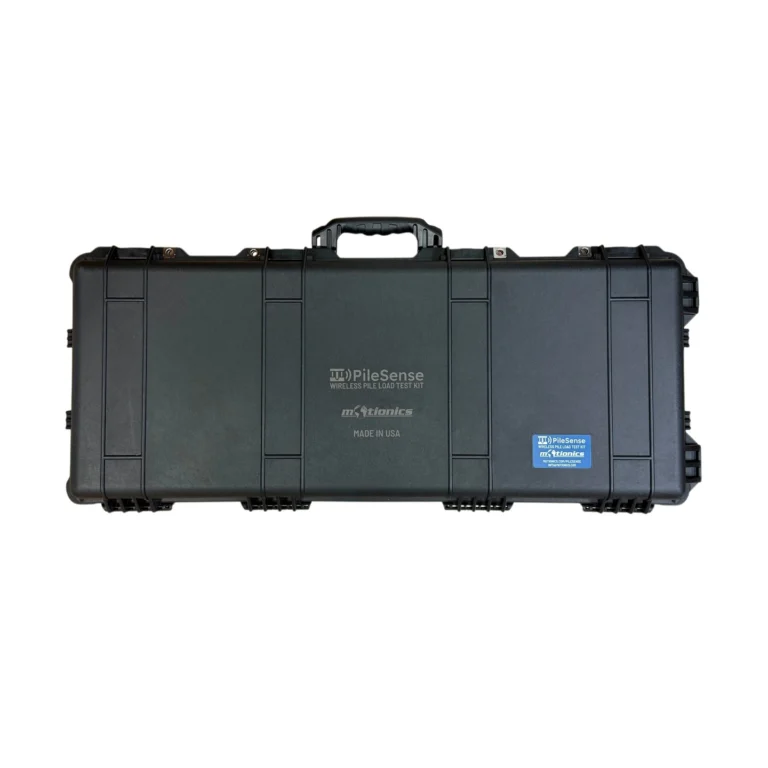 PileSense™: Wireless Load Deflection Test Kit – This PileSense™ Custom Kit includes 6x BlueDialLT Bluetooth Digital Dial Indicators, 6x WiMER1, 1x BluePSI Bluetooth Pressure Sensor and 6x MagBases in a large Pelican protective carrying case with custom laser-cut foam. #PileSense #WirelessMeasurement #CustomApplicationKit # [Ref: 1114251113]