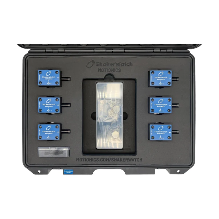 REF: 0702260408 | This ShakerWatch kit comes with 6x ShakerWatch wireless vibration analyzers and an iPad mini in a protective carrying case with custom laser-cut foam. #ShakerWatch #VibrationAnalysis #CustomApplicationKit