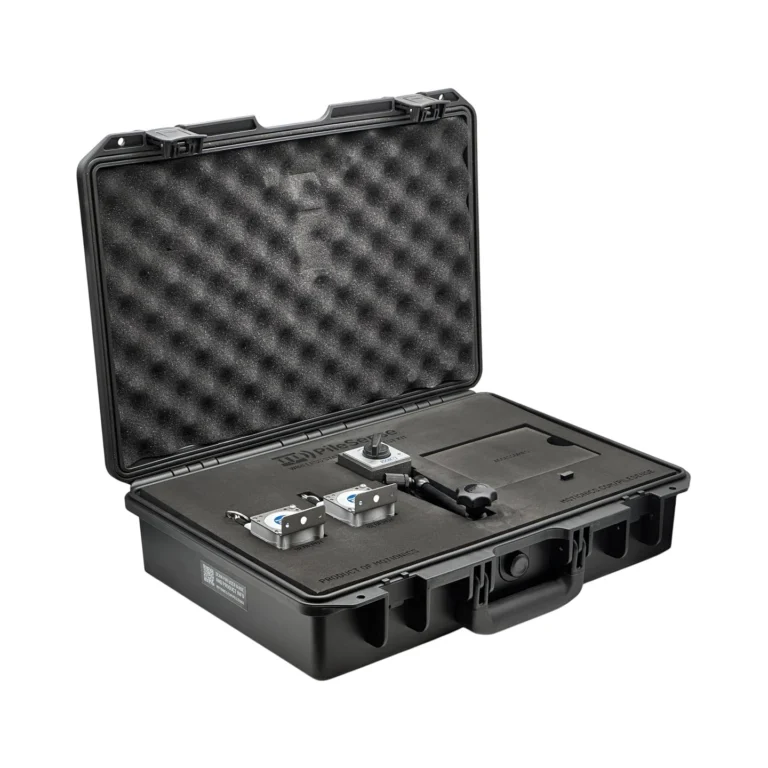 PileSense™ Wireless Load Deflection Test Kit – This PileSense™ custom kit includes 2x BluePot Bluetooth String Pots and 1x MagBase with accessories in a protective carrying case with custom laser-cut foam. #PileSense #WirelessMeasurement #CustomApplicationKit [Ref: 1203250934]