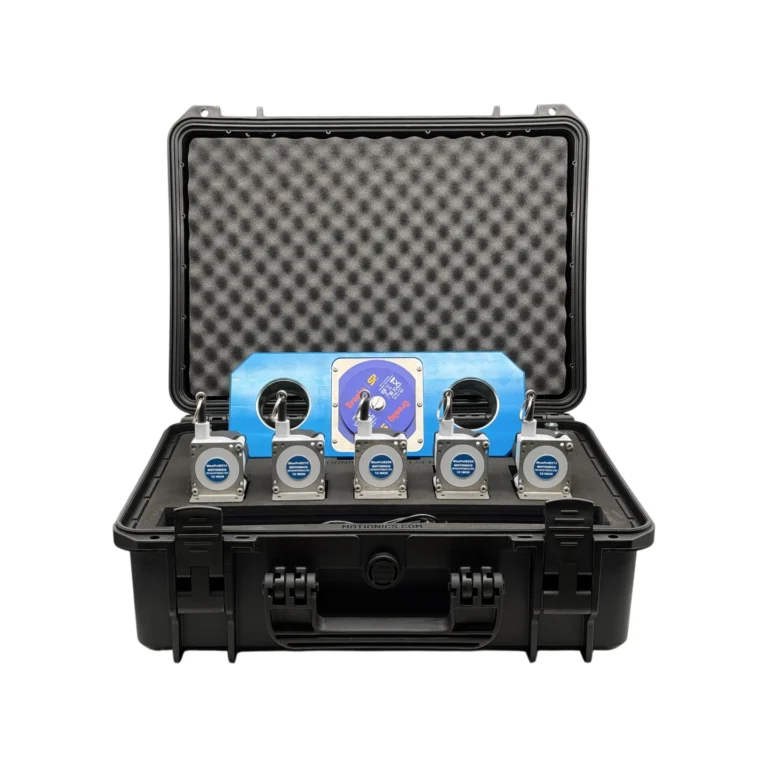 PileSense™: Wireless Load Deflection Test Kit – This PileSense™ Kit includes 5x BluePot Bluetooth String Pots and 1x Tension Load Cell in a protective carrying case with custom laser-cut foam. #PileSense #WirelessMeasurement #CustomApplicationKit [Ref: 1030251203]