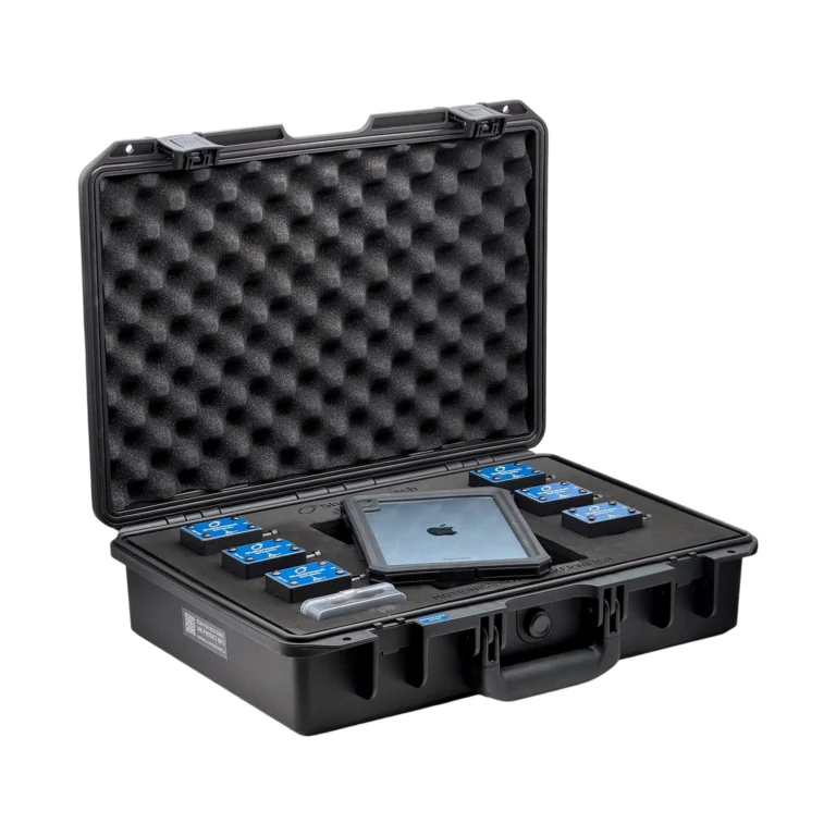 REF: 0702260408 | This ShakerWatch kit comes with 6x ShakerWatch wireless vibration analyzers and an iPad mini in a protective carrying case with custom laser-cut foam. #ShakerWatch #VibrationAnalysis #CustomApplicationKit