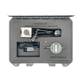 This BlueDial Kit includes 1x BlueDial Bluetooth Digital Dial Indicator and 1x MagBase in a protective carrying case with custom laser-cut foam. #BlueDial #WirelessMeasurement #CustomApplicationKit [Ref: 1125250225]