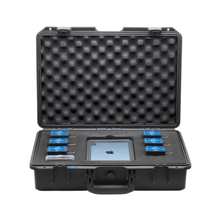 REF: 0702260408 | This ShakerWatch kit comes with 6x ShakerWatch wireless vibration analyzers and an iPad mini in a protective carrying case with custom laser-cut foam. #ShakerWatch #VibrationAnalysis #CustomApplicationKit