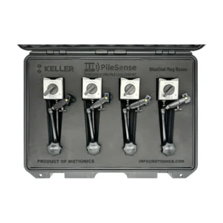 PileSense™: Wireless Load Deflection Test Kit – This PileSense™ Kit includes 4x MagBases in custom laser-cut foam with Keller company branding. #PileSense #WirelessMeasurement #CustomApplicationKit [Ref: 12020456]