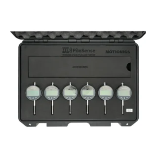 PileSense™ Wireless Load Deflection Test Kit – This PileSense™ kit includes 6x BlueDial Bluetooth Digital Dial Indicators and accessories. #PileSense #WirelessMeasurement #CustomApplicationKit [Ref: 1125251036]