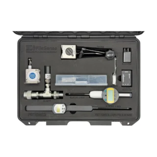 PileSense™ Wireless Load Deflection Test Kit – This PileSense™ custom kit includes 2x BlueDial Bluetooth Digital Dial Indicators, 1x BluePSI Bluetooth Pressure Sensor with 3/8" Quick Connect Coupler Set, 1x BluePot Bluetooth String Pot, 1x WiMER Wireless Transmitter, 1x Blue1x BlueKey Wireless Trigger Switch and 1x MagBase in a protective carrying case with custom laser-cut foam. #PileSense #WirelessMeasurement #CustomApplicationKit [Ref: 1208251034]