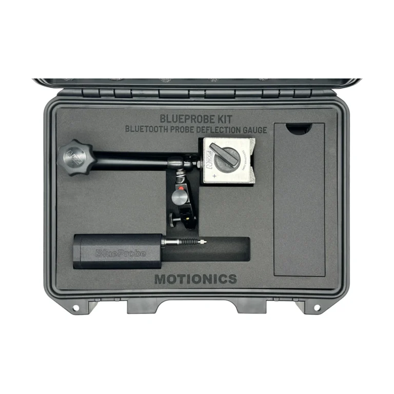 BlueProbe Bluetooth Probe Deflection Gauge – This BlueProbe kit includes 1x BlueProbe Bluetooth Probe Deflection Gauge and 1x MagBase in a protective carrying case with custom laser-cut foam. #BlueProbe #WirelessMeasurement #CustomApplicationKit [Ref: 1203251118]