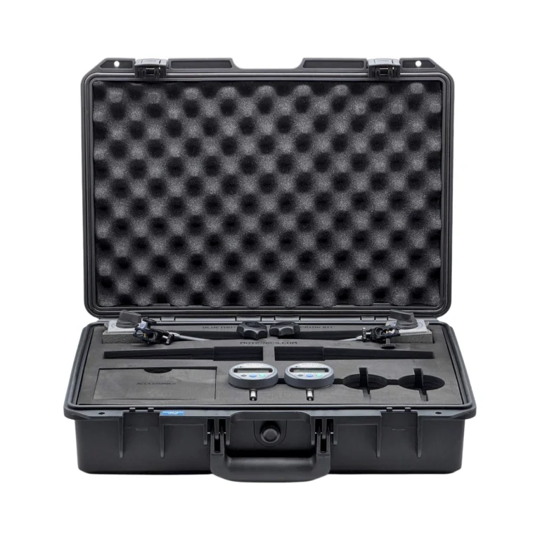 REF: 0429260515 | This BlueDial kit includes 2x BlueDial Bluetooth digital dial indicators and 2x MagBase magnetic bases in a protective carrying case with custom laser-cut foam. This kit also includes additional cutouts for the client's existing dials and bases.
#BlueDial #WirelessMeasurement #CustomApplicationKit