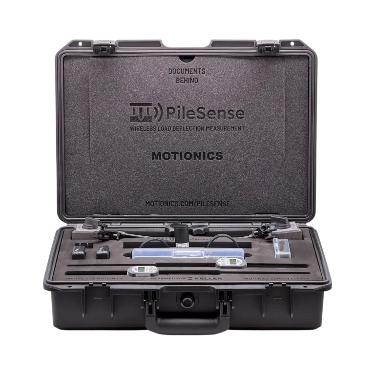 REF: 0428261205 | This PileSense wireless load deflection test kit (1/1) was designed for Keller and includes 2x BlueDial Bluetooth digital dial indicators, 2x MagBase magnetic bases, 1x BluePSI Bluetooth pressure sensor and 1x T-Adapter with 38 Coupling in a protective carrying case with custom laser-cut foam.
#PileSense #WirelessMeasurement #CustomApplicationKit