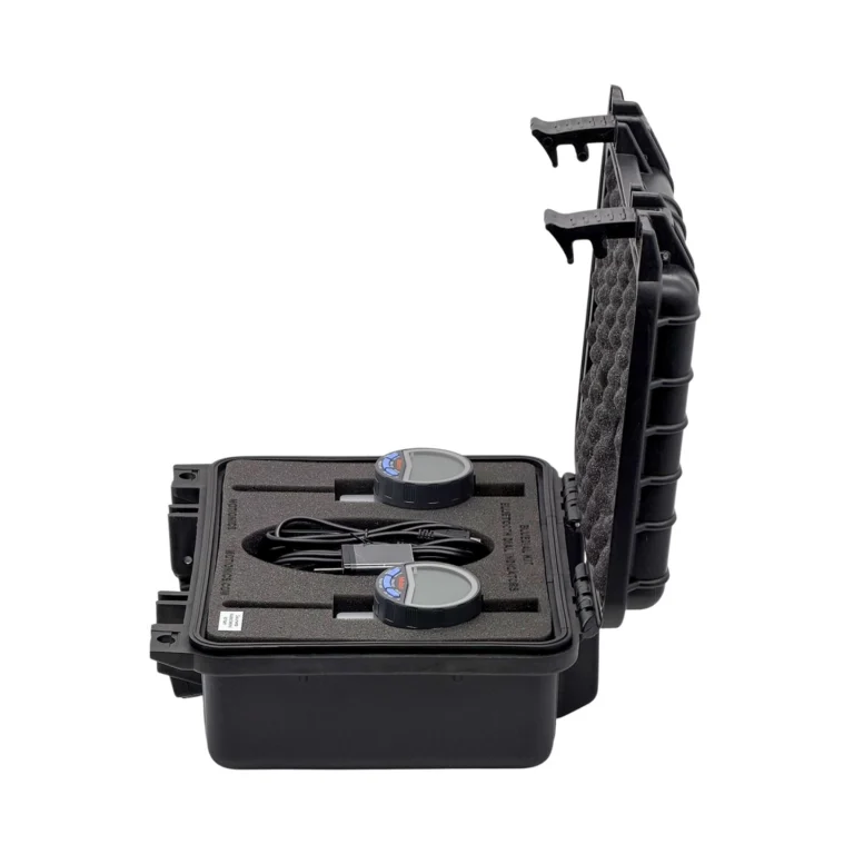 REF: 0427260109 | This custom BlueDial kit includes 2x BlueDial 1" digital dial indicators in a protective carrying case with custom laser-cut foam. #BlueDial #WirelessMeasurement #CustomApplicationKit