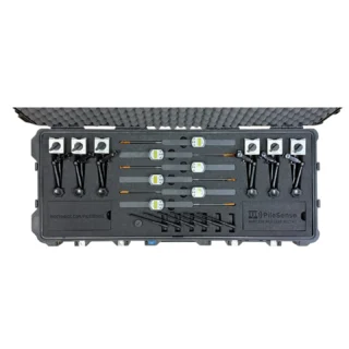 PileSense™: Wireless Load Deflection Test Kit – This PileSense™ Custom Kit includes 6x BlueDialLT Bluetooth Digital Dial Indicators, 6x WiMER1, 1x BluePSI Bluetooth Pressure Sensor and 6x MagBases in a large Pelican protective carrying case with custom laser-cut foam. #PileSense #WirelessMeasurement #CustomApplicationKit # [Ref: 1114251113]