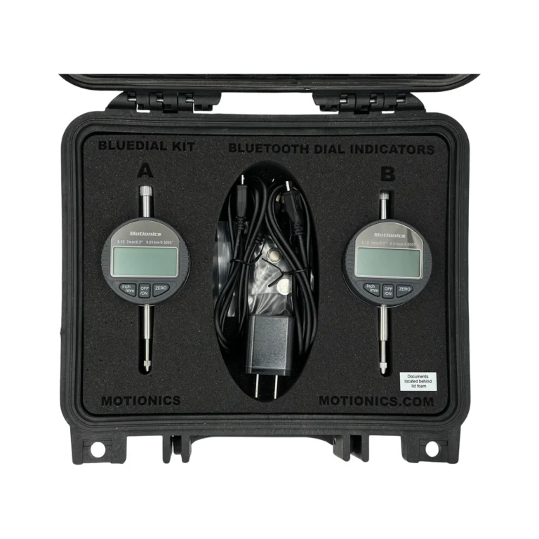 This BlueDial Kit includes 2x BlueDial Bluetooth Digital Dial Indicators and accessories in a protective carrying case with custom laser-cut foam. #BlueDial #WirelessMeasurement #CustomApplicationKit [Ref: 1202251048]