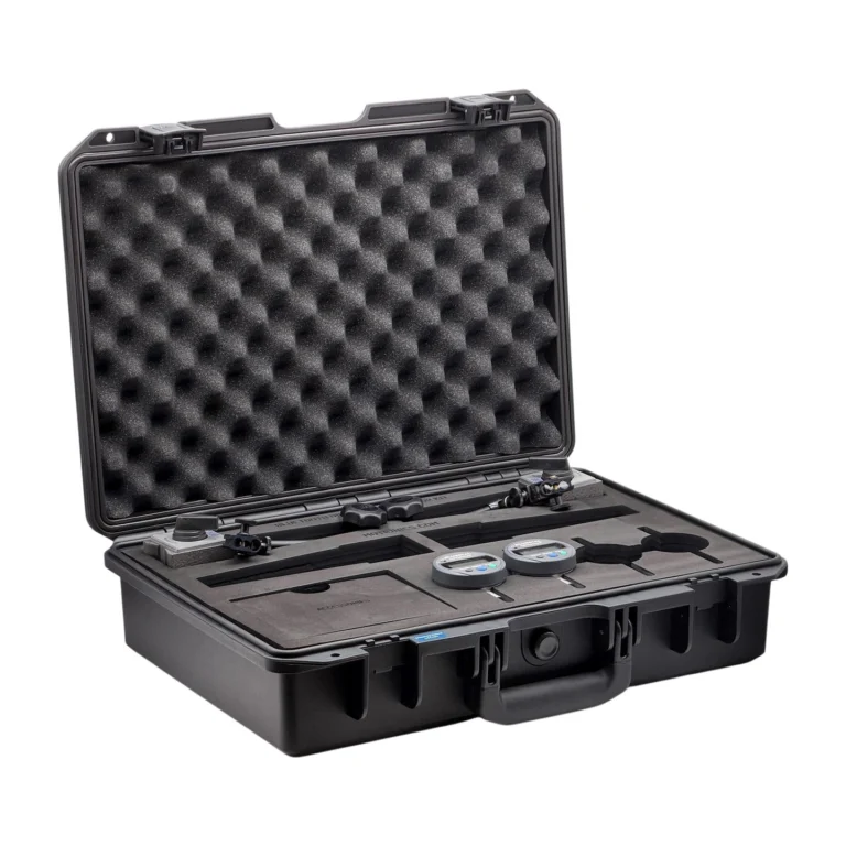 REF: 0429260515 | This BlueDial kit includes 2x BlueDial Bluetooth digital dial indicators and 2x MagBase magnetic bases in a protective carrying case with custom laser-cut foam. This kit also includes additional cutouts for the client's existing dials and bases.
#BlueDial #WirelessMeasurement #CustomApplicationKit