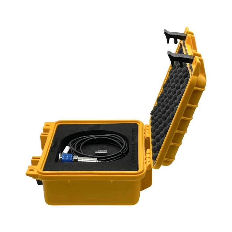 This Single Channel Vibration Analyzer Kit includes an advanced digital accelerometer with USB adapters in a durable protective carrying case. #iPadVibrationAnalyzer #VibrationMeasurement #CustomApplicationKit [Ref: 1203250925]