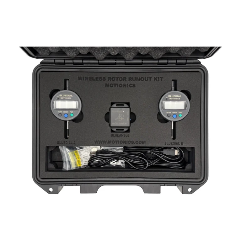 Wireless Rotor Runout Kit – This Wireless Rotor Runout Kit includes 2x BlueDial (BD10-783) Bluetooth Digital Dial Indicator and 1x BlueAngle Bluetooth Angle Sensor. #RotorRunout #WirelessMeasurement #CustomApplicationKit [Ref: 1028250416]