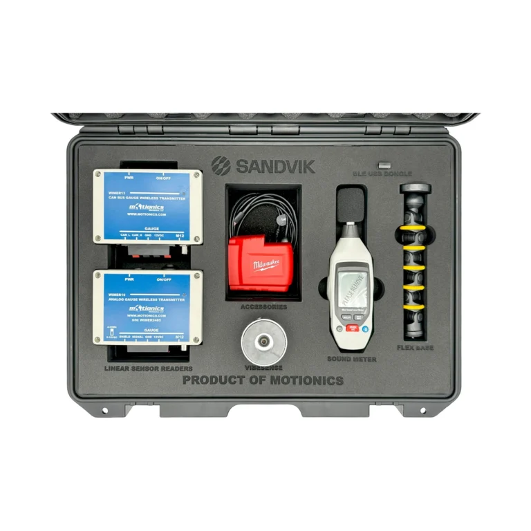 Sandvik Hands Off Testing (SHOT) Kits are fully wireless test and measurement solutions developed by Motionics for Sandvik. #SHOTkit #WirelessMeasurement #CustomApplicationKit [Ref: 1103251229]