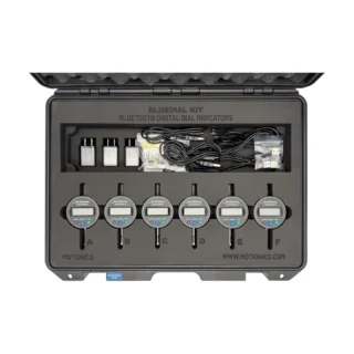 BlueDial Kit: Bluetooth Digital Dial Indicators – This custom BlueDial Kit includes 6x BlueDial Bluetooth Digital Dial Indicators and accessories in a protective carrying case with laser-cut foam. #BlueDial #WirelessMeasurement #CustomApplicationKit [Ref: 1028250218]