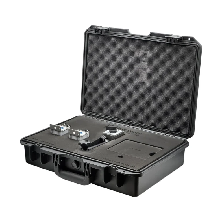 PileSense™ Wireless Load Deflection Test Kit – This PileSense™ custom kit includes 2x BluePot Bluetooth String Pots and 1x MagBase with accessories in a protective carrying case with custom laser-cut foam. #PileSense #WirelessMeasurement #CustomApplicationKit [Ref: 1203250934]