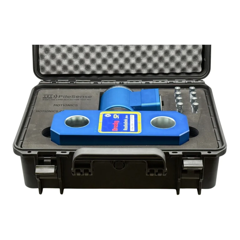 This custom Wireless Load Cell Kit includes 1x Wireless Tension Load Cell, 1x Wireless Compression Load Cell and batteries in a protective carrying case with custom laser-cut foam. #WirelessLoadGauge #PileSense #WirelessMeasurement #CustomApplicationKit [Ref: 1216250417]