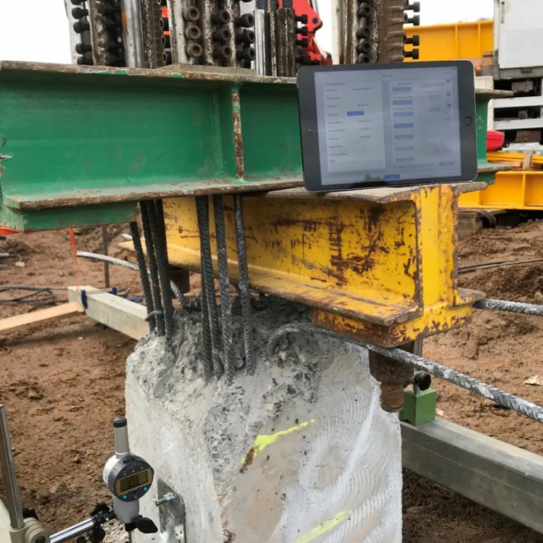 PileSense™: Wireless Static Pile Load Test Kit – PileSense™ is a fully wireless, modular, and customizable solution for performing static pile load tests with more precision and accuracy. The kit includes Bluetooth sensors that connect to our software, enabling real-time wireless monitoring and recording of pile load tests.

Configure your setup by choosing from a selection of wireless gauges and devices, including BlueDial Bluetooth dial indicators, BluePSI pressure sensors, and Bluetooth load gauges.

All PileSense™ sensors sync seamlessly with our easy-to-use PileSense iPad app or MultiGage PC software, delivering synchronized real-time data updates for more accurate analysis.

The PileSense™ system supports multiple dial indicators (up to 6 on iPad, and even more on Windows), making it scalable for anything from small-scale testing to large, multi-point measurements. For remote monitoring, our optional MultiGage Cloud platform allows you to view and share live test data from anywhere in the world. #PileSense #InTheField [Ref: 1026251237]