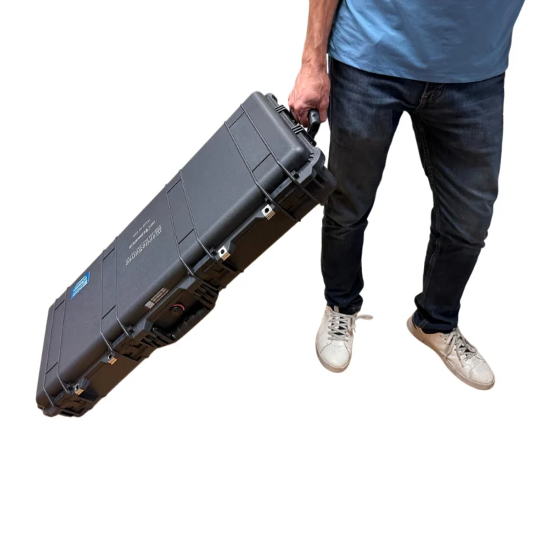 PileSense™: Wireless Load Deflection Test Kit – This PileSense™ Custom Kit includes 6x BlueDialLT Bluetooth Digital Dial Indicators, 6x WiMER1, 1x BluePSI Bluetooth Pressure Sensor and 6x MagBases in a large Pelican protective carrying case with custom laser-cut foam. #PileSense #WirelessMeasurement #CustomApplicationKit # [Ref: 1114251113]