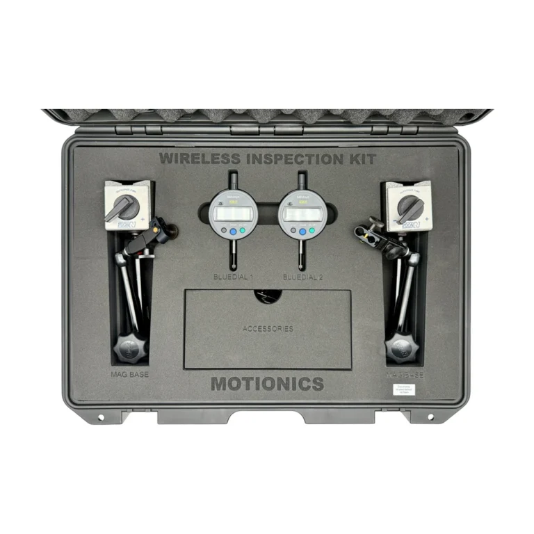 Wireless Inspection Kit – This Wireless Inspeciton Kit includes 2x BlueDial Bluetooth Digital Dial Indicators and 2x MagBases with accessories in a protective case with custom laser-cut foam. #WirelessInspectionKit #WirelessMeasurement #CustomApplicationKit [Ref: 1125251118]