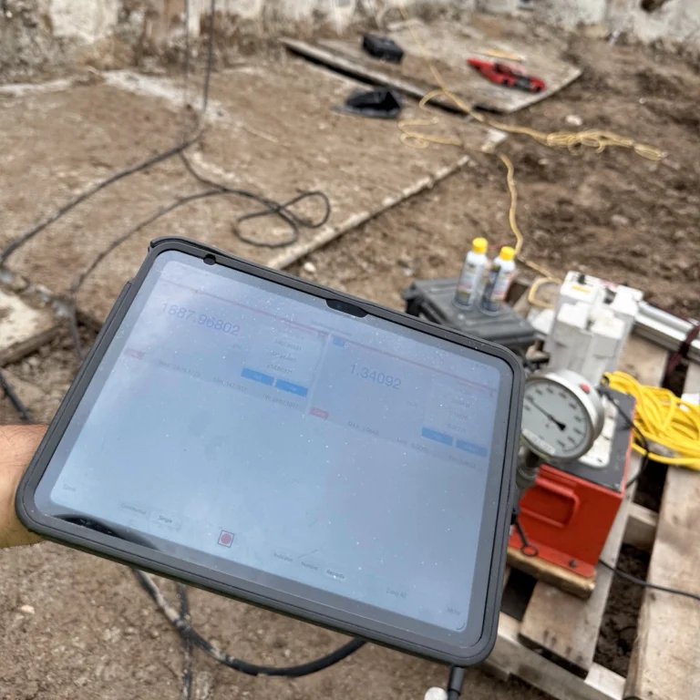 PileSense™ Wireless Load Deflection Test Kit – Keller used this PileSense™ kit which included BluePot Bluetooth String Pots and a BluePSI Bluetooth Pressure Sensor. #PileSense #WirelessMeasurement #InTheField [Ref: 1125251014]