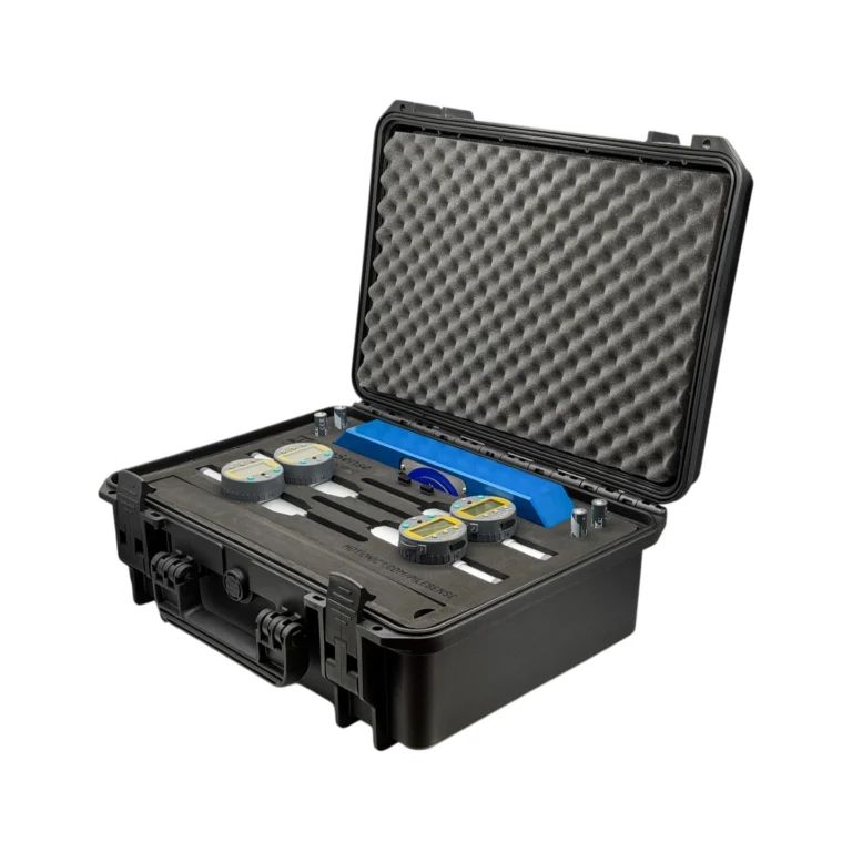 PileSense™: Wireless Load Deflection Test Kit – This PileSense™ Kit includes 4x BlueDial Bluetooth Digital Dial Indicators and 1x Tension Load Cell in a protective carrying case with custom laser-cut foam. #PileSense #WirelessMeasurement #CustomApplicationKit [Ref: 1030251054]