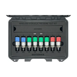 This Wireless Hydraulic Pressure Test Kit includes 8x BluePSI Bluetooth Pressure Sensors and accessories in a protective carrying case with custom laser-cut foam. #WirelessHydraulicTestKit #WirelessMeasurement #CustomApplicationKit [Ref: 1203251015]