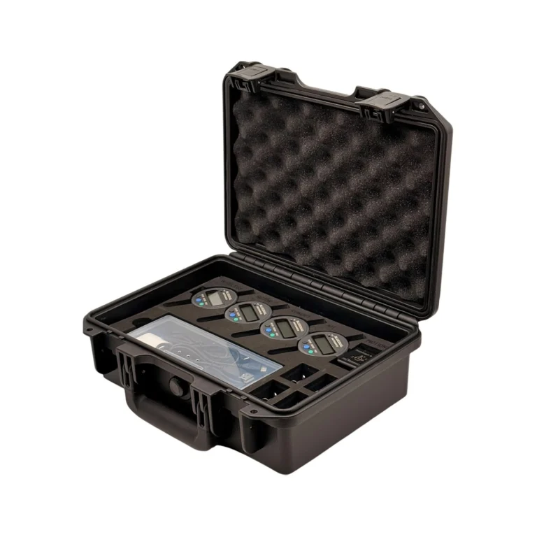 Wireless Rotor Runout Kit – This Wireless Rotor Runout Kit includes 4x BlueDial Bluetooth Digital Dial Indicators, 1x BlueAngle and an iPad plus accessories in a protective carrying case with custom laser-cut foam for transport and storage. #RotorRunout #WirelessMeasurement #CustomApplicationKit [Ref: 1229250935]