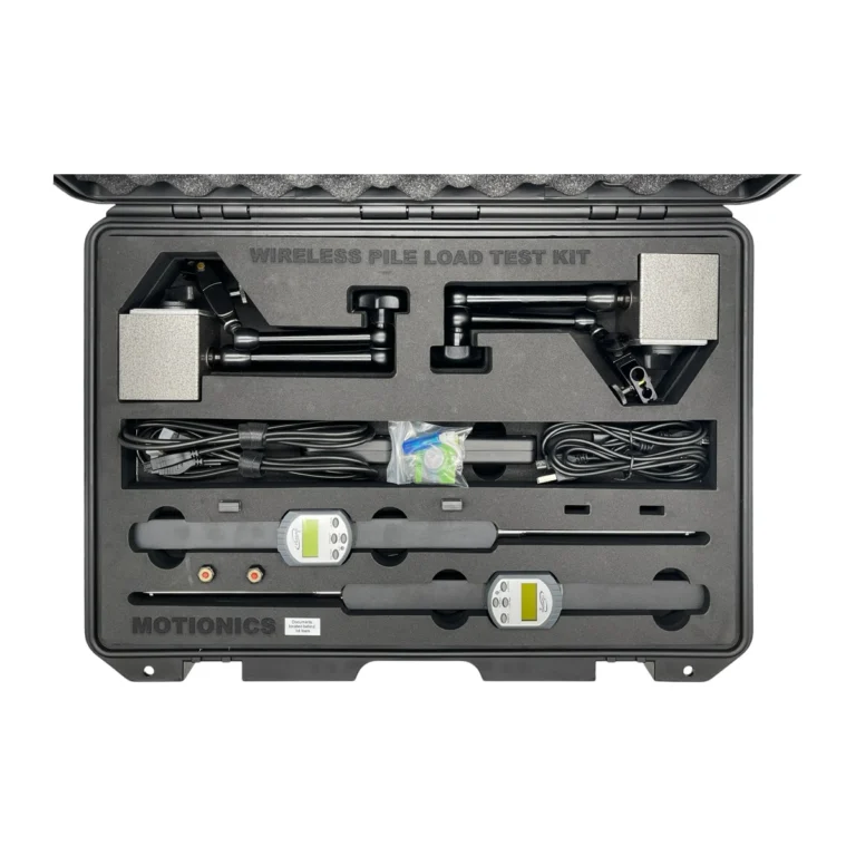 PileSense™ Wireless Load Deflection Test Kit – This Custom PileSense™ kit includes 2x BlueDial Bluetooth Digital Dial Indicators, 2x WiMER1 and 2x MagBases in a protective case with custom laser-cut foam. #PileSense #WirelessMeasurement #CustomApplicationKit [Ref: 1125251120]