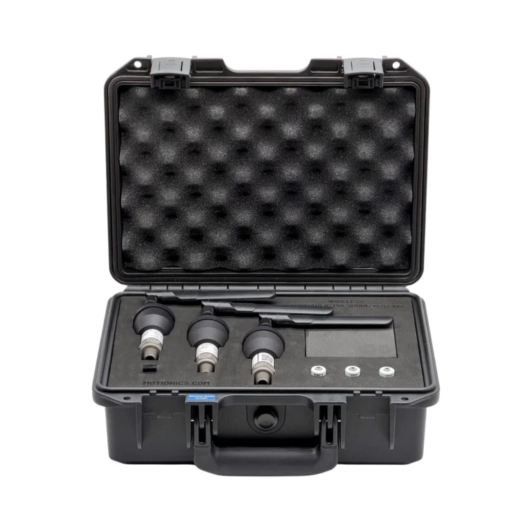 This custom Wireless Hydraulic Pressure Test Kit includes 3x BluePSI D Bluetooth pressure sensors with external long range antenna in a protective carrying case with custom laser-cut foam. #WirelessHydraulicTestKit #WirelessMeasurement #CustomApplicationKit [Ref: 0528260318]
