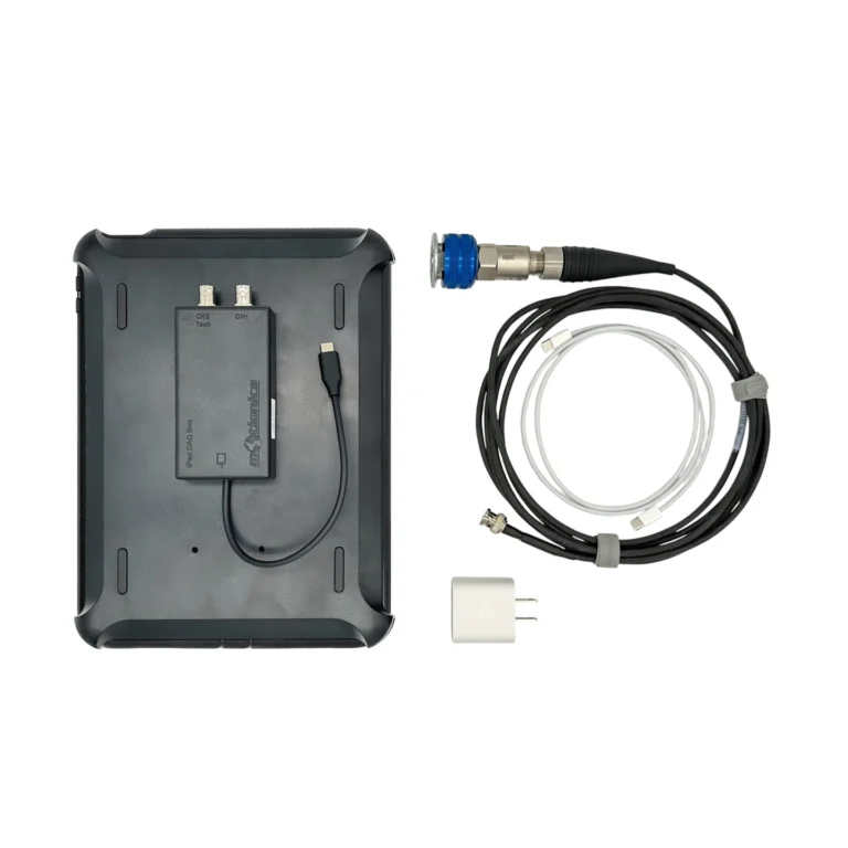 This iPad Vibration Analysis Kit includes an iPad, a Single-Axis Accelerometer and a 2-Channel DAQ box with 2-Ch simultaneous measurement in a convenient and durable carrying case. #iPadVibrationAnalyzer #VibrationMeasurement #CustomApplicationKit [Ref: 1104251009]
