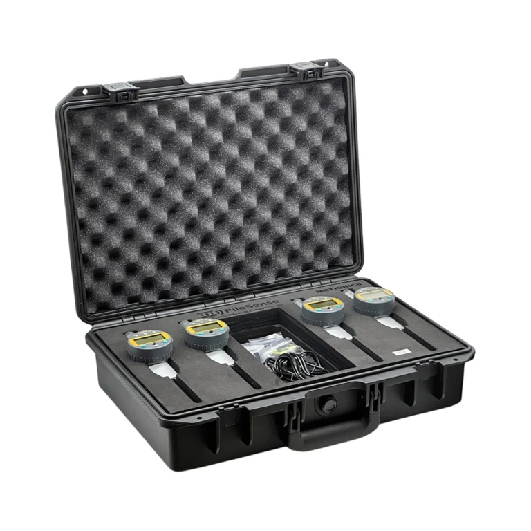 PileSense™ Wireless Load Deflection Test Kit – This PileSense kit includes 4x BlueDial Bluetooth Digital Dial Indicators in a protective carrying case with custom laser-cut foam. #PileSense #WirelessMeasurement #CustomApplicationKit [Ref: 1125251047]