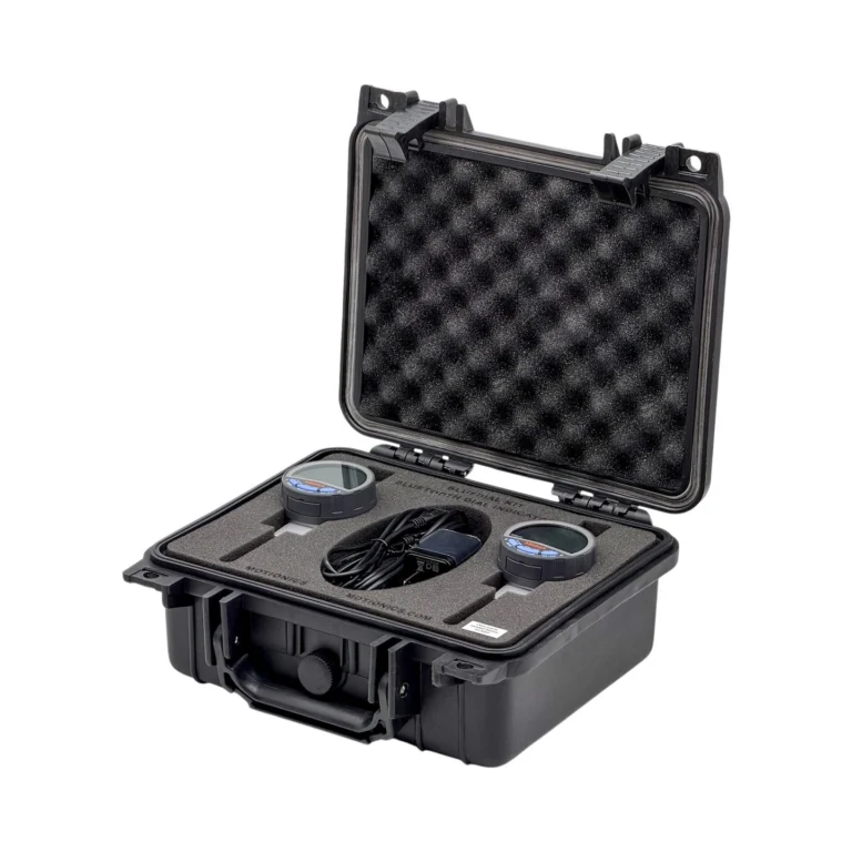 REF: 0427260109 | This custom BlueDial kit includes 2x BlueDial 1" digital dial indicators in a protective carrying case with custom laser-cut foam. #BlueDial #WirelessMeasurement #CustomApplicationKit