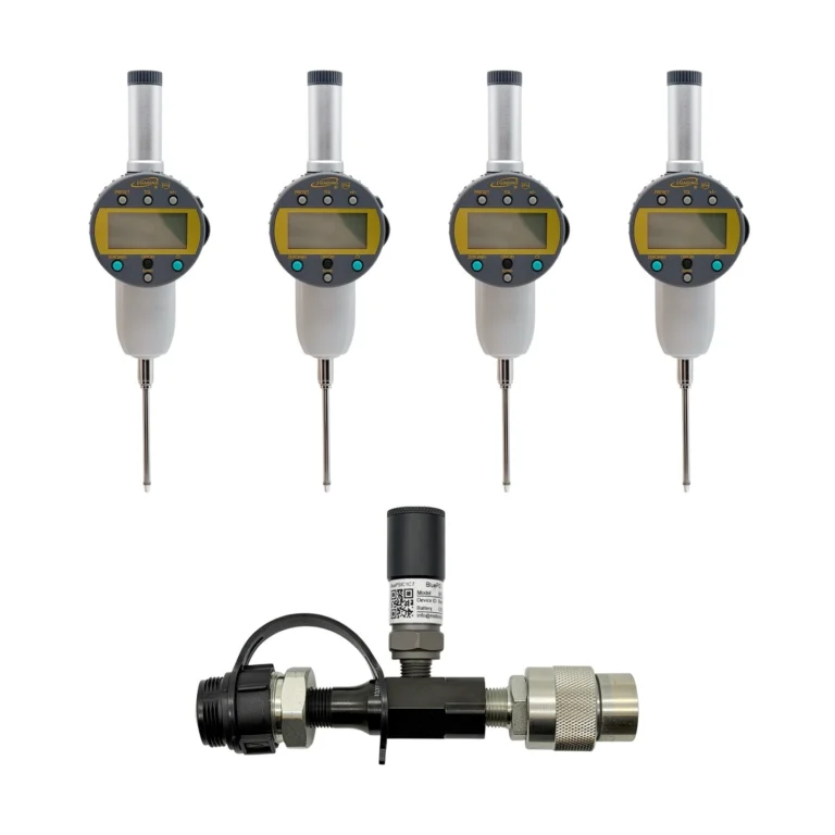 REF: 0424261137 | This custom PileSense wireless load deflection test kit includes 4x BlueDial 2" digital dial indicators, 1x BluePSI Bluetooth pressure sensor and 1x T-Adapter with 38 coupler set. Kit secured in a protective carrying case with custom laser-cut foam.
#PileSense #WirelessMeasurement #CustomApplicationKit