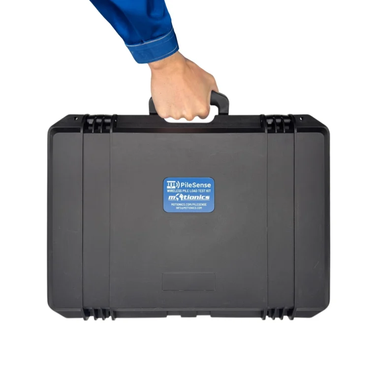 PileSense™ Wireless Load Deflection Test Kit – This PileSense™ custom kit includes 2x BlueDial Bluetooth Digital Dial Indicators, 1x BluePSI Bluetooth Pressure Sensor with 3/8" Quick Connect Coupler Set, 1x BluePot Bluetooth String Pot, 1x WiMER Wireless Transmitter, 1x Blue1x BlueKey Wireless Trigger Switch and 1x MagBase in a protective carrying case with custom laser-cut foam. #PileSense #WirelessMeasurement #CustomApplicationKit [Ref: 1208251034]