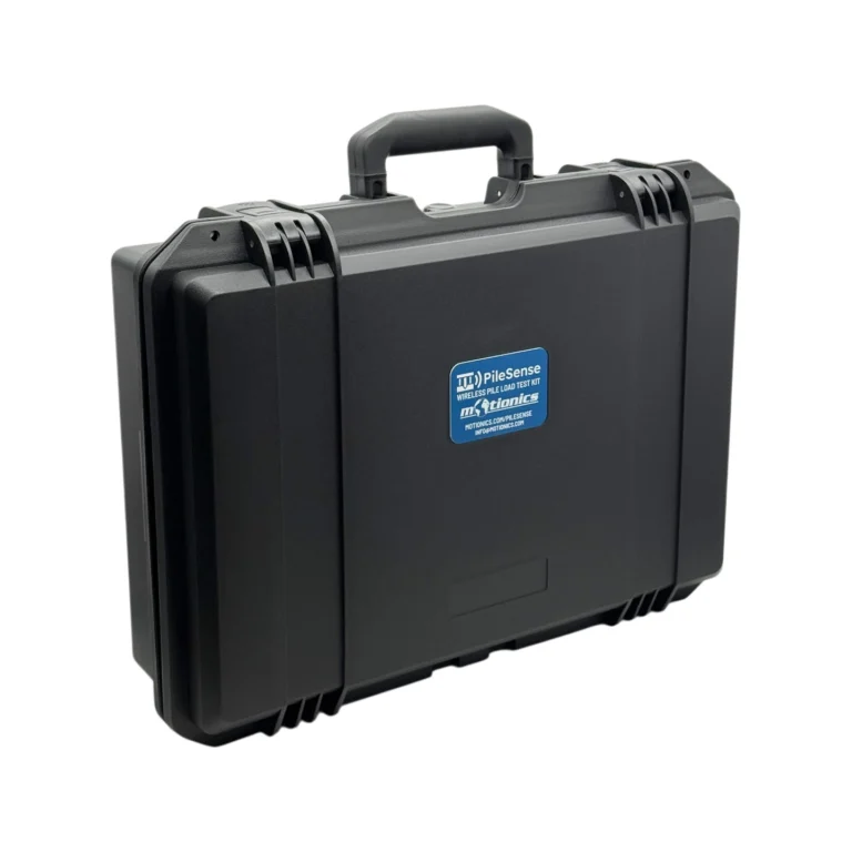 PileSense™ Wireless Load Deflection Test Kit – This PileSense™ custom kit includes 3x BluePot Bluetooth String Pots for deflection measurement and 3x MagBases in a protective carrying case with laser-cut foam. #PileSense #WirelessMeasurement #CustomApplicationKit [Ref: 1216250346]