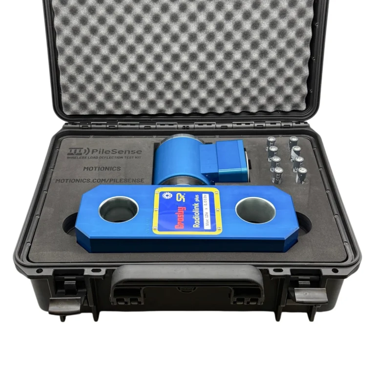 This custom Wireless Load Cell Kit includes 1x Wireless Tension Load Cell, 1x Wireless Compression Load Cell and batteries in a protective carrying case with custom laser-cut foam. #WirelessLoadGauge #PileSense #WirelessMeasurement #CustomApplicationKit [Ref: 1216250417]