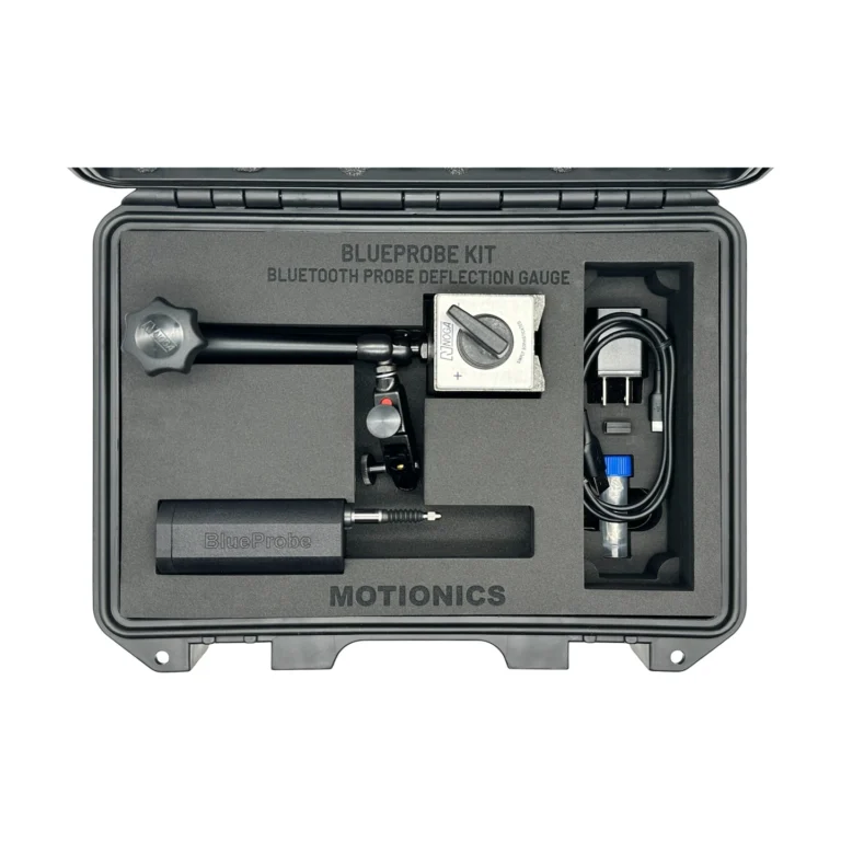 BlueProbe Bluetooth Probe Deflection Gauge – This BlueProbe kit includes 1x BlueProbe Bluetooth Probe Deflection Gauge and 1x MagBase in a protective carrying case with custom laser-cut foam. #BlueProbe #WirelessMeasurement #CustomApplicationKit [Ref: 1203251118]